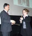 Hasan Azis with an award